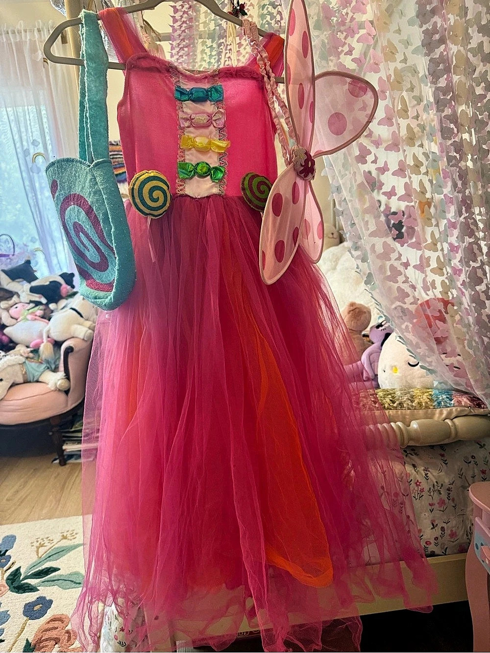 Candy Fairy Costume Dress Pink Girls 7-8
